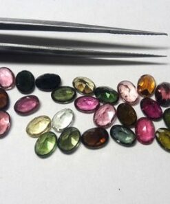 5x7mm Natural Multi Tourmaline Faceted Oval Cut Gemstone