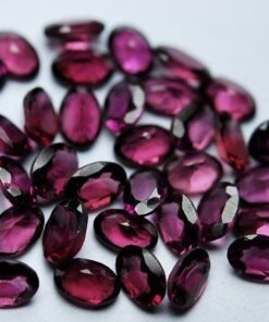 5x7mm Natural Rhodolite Garnet Faceted Oval Cut Gemstone