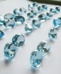 9x7mm Natural Sky Blue Topaz Faceted Oval Cut Gemstone