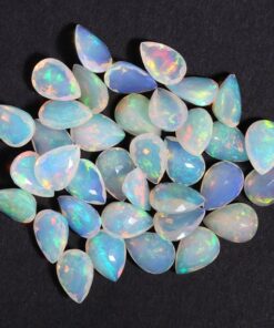 9x7mm Natural Ethiopian Opal Faceted Pear Cut Gemstone