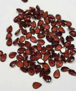 9x7mm Natural Red Garnet Faceted Pear Cut Gemstone