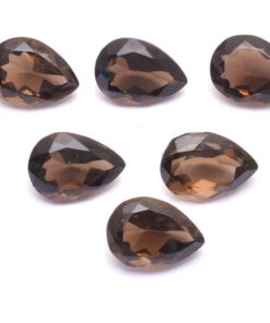 9x7mm Natural Smoky Quartz Faceted Pear Cut Gemstone