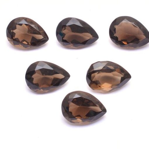 9x7mm Natural Smoky Quartz Faceted Pear Cut Gemstone