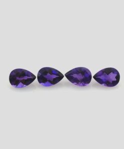 10x8mm Natural African Amethyst Faceted Pear Cut Gemstone