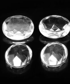 10x8mm Natural Crystal Quartz Faceted Oval Cut Gemstone