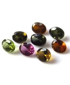 10x8mm Natural Multi Tourmaline Faceted Oval Cut Gemstone