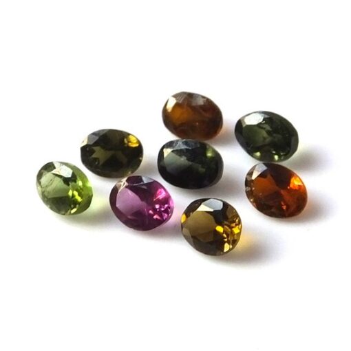 10x8mm Natural Multi Tourmaline Faceted Oval Cut Gemstone