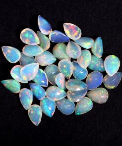 10x8mm Natural Ethiopian Opal Faceted Pear Cut Gemstone