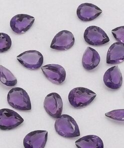 10x8mm Natural Amethyst Faceted Pear Cut Gemstone