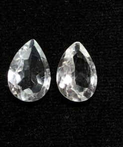 10x8mm Natural White Topaz Faceted Pear Cut Gemstone