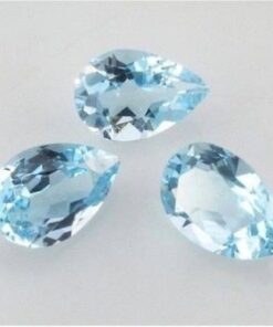 10x8mm Natural Sky Blue Topaz Faceted Pear Cut Gemstone