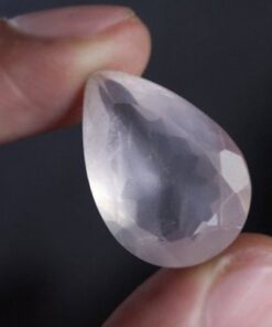 10x8mm Natural Rose Quartz Faceted Pear Cut Gemstone