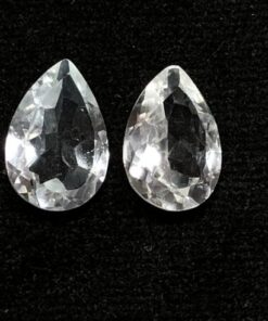 10x8mm Natural Crystal Quartz Faceted Pear Cut Gemstone