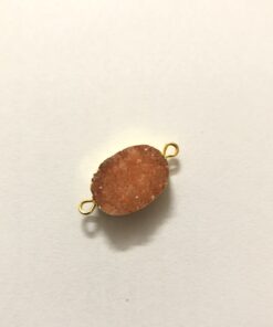 8x10mm orange druzy oval