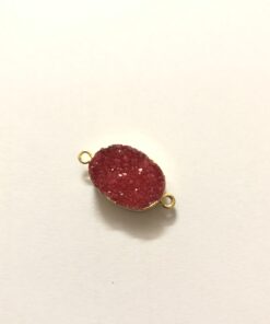 8x10mm red druzy oval