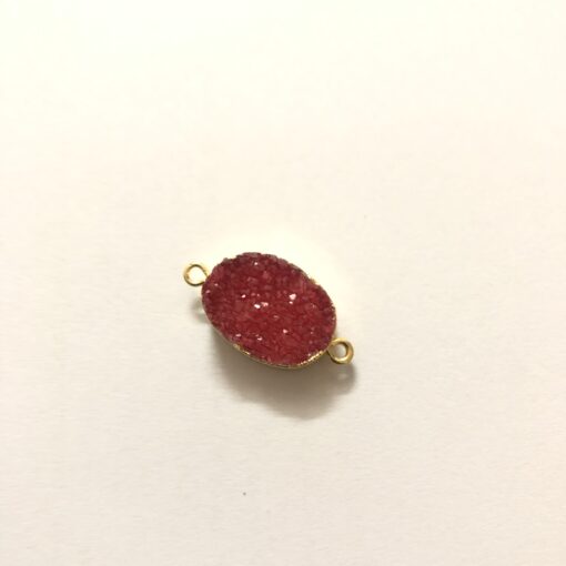 8x10mm red druzy oval