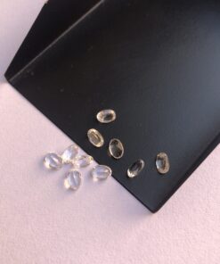 4x5mm Natural Crystal Quartz Faceted Oval Cut Gemstone