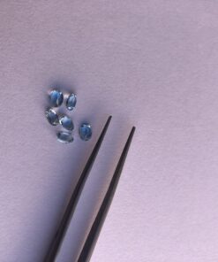 4x5mm Natural Swiss Blue Topaz Faceted Oval Cut Gemstone