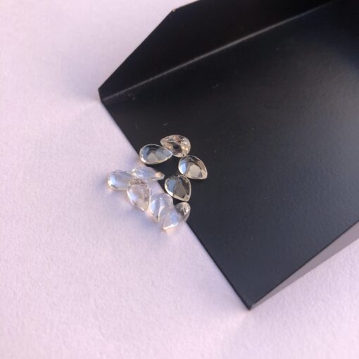 4x5mm Natural White Topaz Faceted Pear Cut Gemstone