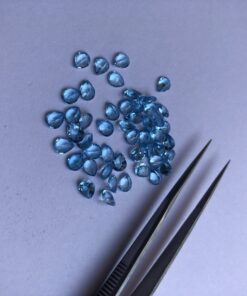 4x5mm Natural Swiss Blue Topaz Faceted Pear Cut Gemstone