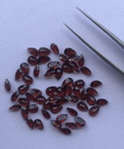 5x7mm Natural Red Garnet Pear Cut Gemstone
