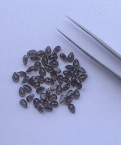 4x5mm Natural Smoky Quartz Pear Cut Gemstone