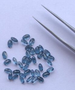 5x7mm Natural London Blue Topaz Oval Cut Gemstone