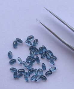 5x7mm Natural London Blue Topaz Oval Cut Gemstone