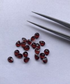 4x6mm Natural Red Garnet Faceted Pear Cut Gemstone