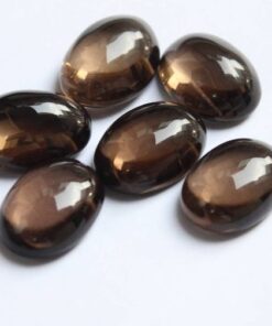 12x10mm Natural Smoky Quartz Smooth Oval Cabochon