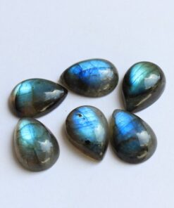 12x10mm Natural Labradorite Smooth Pear Cabochon