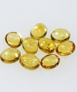 12x10mm Natural Citrine Smooth Oval Cabochon