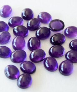 12x10mm Natural African Amethyst Smooth Oval Cabochon