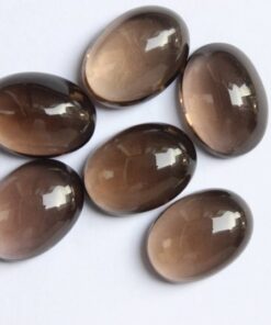 14x10mm Natural Smoky Quartz Smooth Oval Cabochon