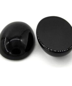14x10mm Natural Black Spinel Smooth Oval Cabochon