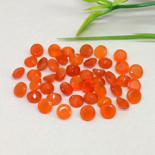 2.75mm Natural Carnelian Faceted Round Gemstone