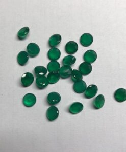 2.75mm Natural Green Onyx Faceted Round Gemstone