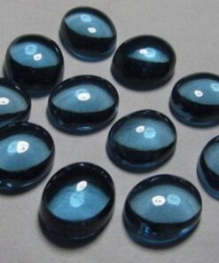 3x4mm Natural London Blue Topaz Smooth Oval Cabochon
