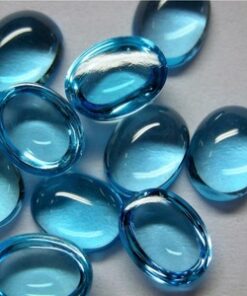 3x4mm Natural Swiss Blue Topaz Smooth Oval Cabochon
