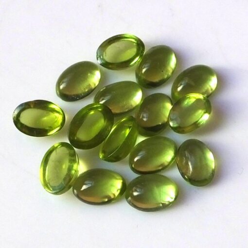 3x5mm Natural Peridot Smooth Oval Cabochon