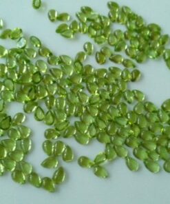 3x5mm Natural Peridot Smooth Pear Cabochon