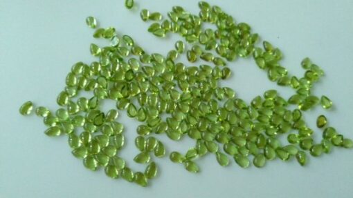 3x5mm Natural Peridot Smooth Pear Cabochon