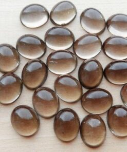 4x5mm Natural Smoky Quartz Smooth Oval Cabochon