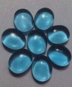 4x5mm Natural London Blue Topaz Smooth Oval Cabochon