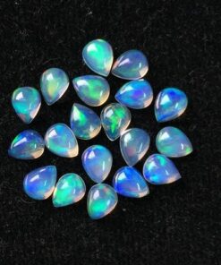 4x5mm Natural Ethiopian Opal Smooth Pear Cabochon