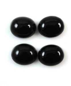 4x6mm Natural Black Spinel Smooth Oval Cabochon