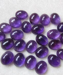 4x6mm Natural Amethyst Smooth Oval Cabochon