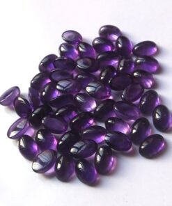 4x6mm Natural African Amethyst Smooth Oval Cabochon