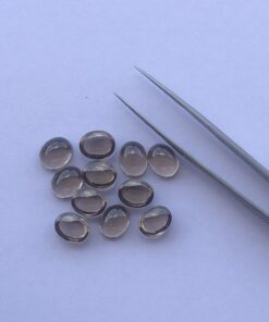 8x6mm Natural Smoky Quartz Oval Cabochon