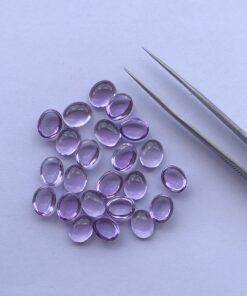 8x6mm Natural Amethyst Smooth Oval Cabochon